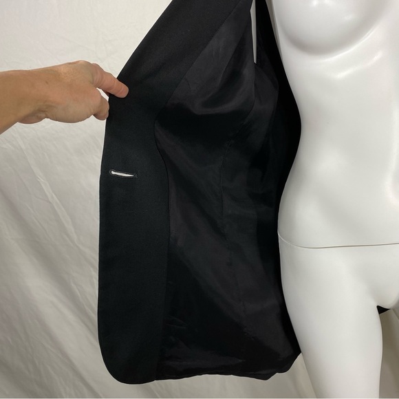 Jacqueline Ferrar Vintage Worsted Wool Women’s Long Length One Button Blazer - Picture 10 of 12